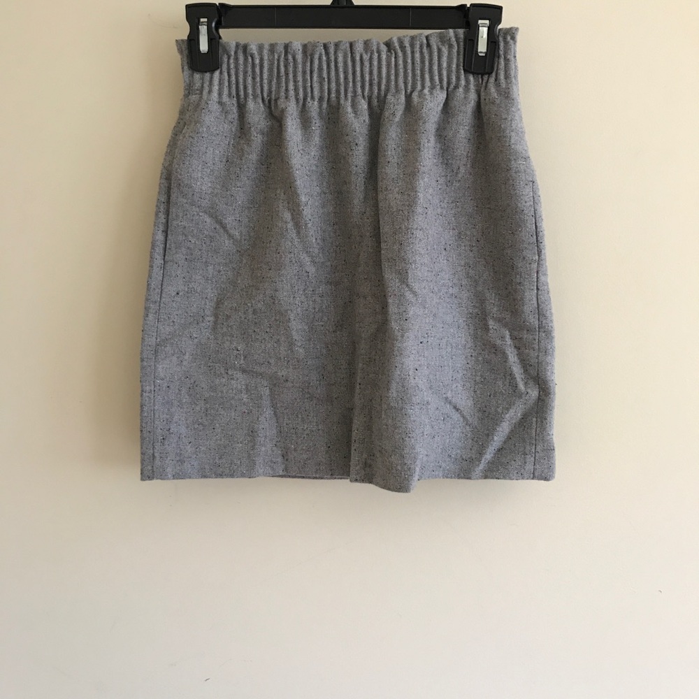 Jcrew Factory pleated mini skirt in flecked wool